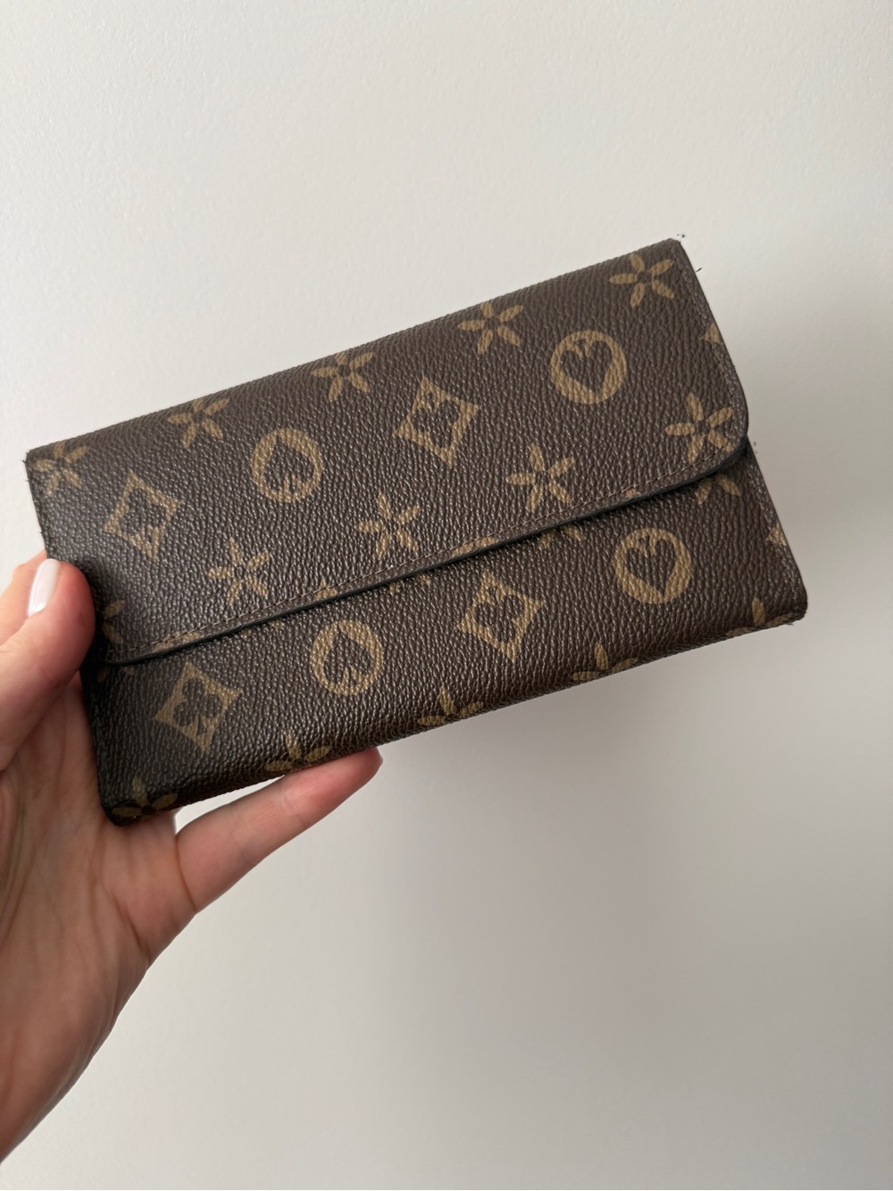 Monogram Canvas Foldover Wallet - Brown